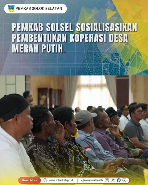 Pemkab Solsel Sosialisasikan Pembentukan Koperasi Desa Merah Putih.