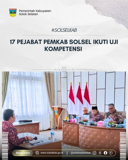 17 Pejabat Pemkab Solsel Ikuti Uji Kompetensi