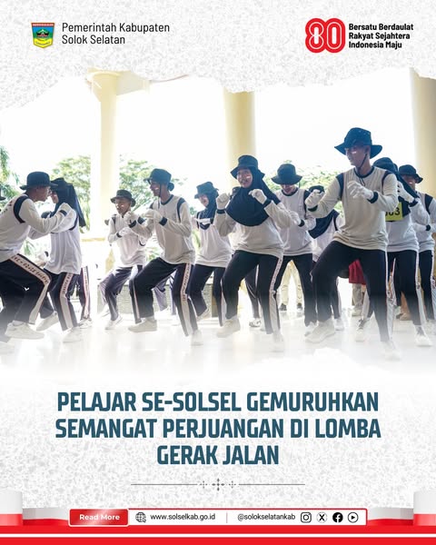 Pelajar se-Solsel Gemuruhkan Semangat Perjuangan di Lomba Gerak Jalan