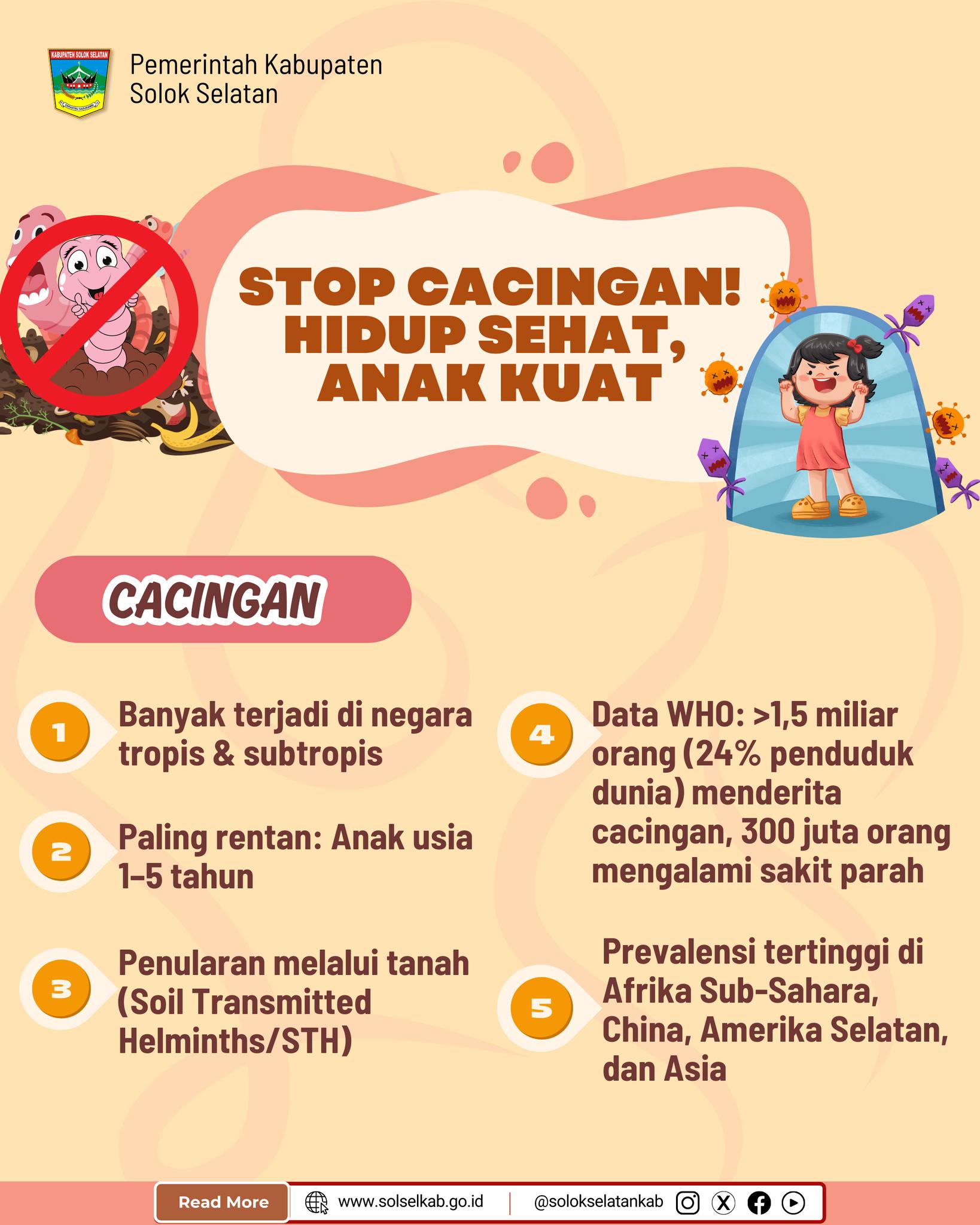 Stop Cacingan! Hidup Sehat dan Kuat