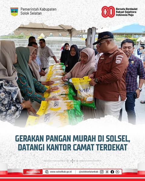 Gerakan Pangan Murah di Solsel, Datangi Kantor Camat Terdekat