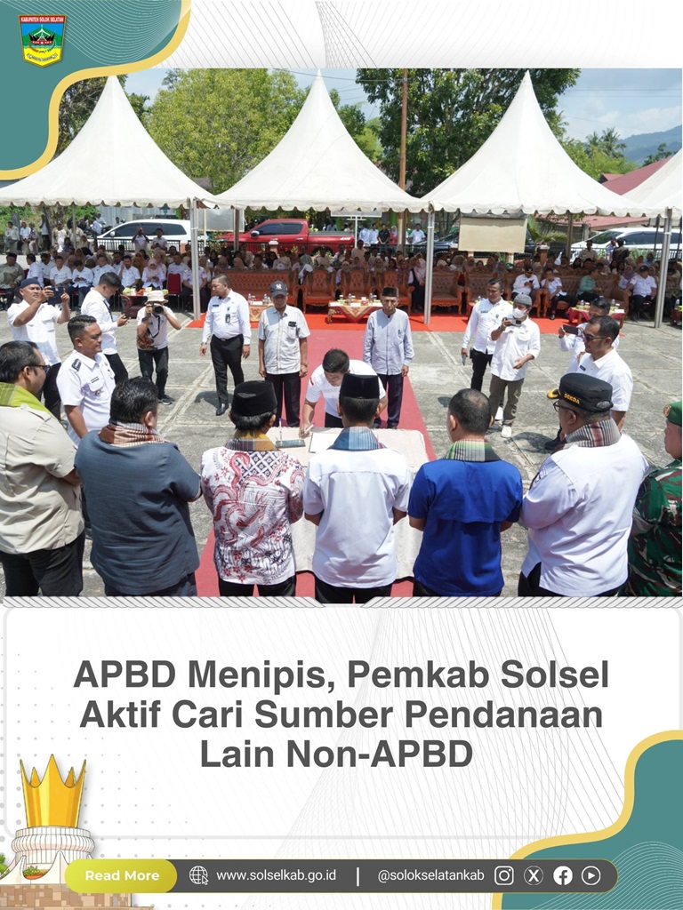 APBD Menipis, Pemkab Solsel Aktif Cari Sumber Pendanaan Lain Non-APBD