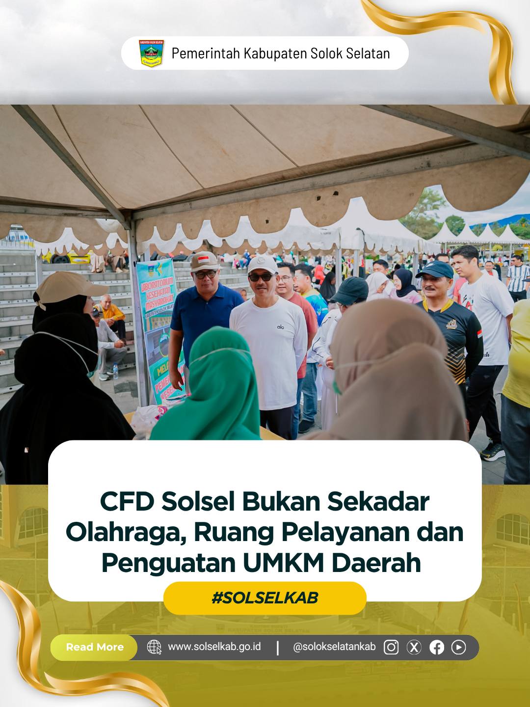 CFD Solsel Bukan Sekadar Olahraga, Ruang Pelayanan dan Penguatan UMKM Daerah