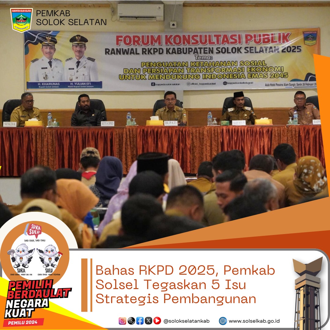 Bahas RKPD 2025, Pemkab Solsel Tegaskan 5 Isu Strategis Pembangunan